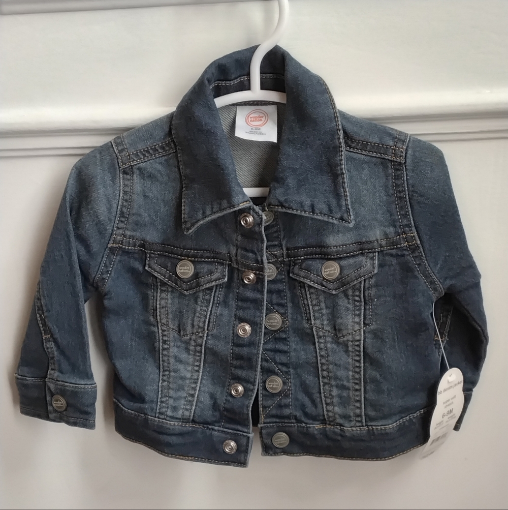 Baby Denim Jean Jacket – Dark Wash – 6–9 Months